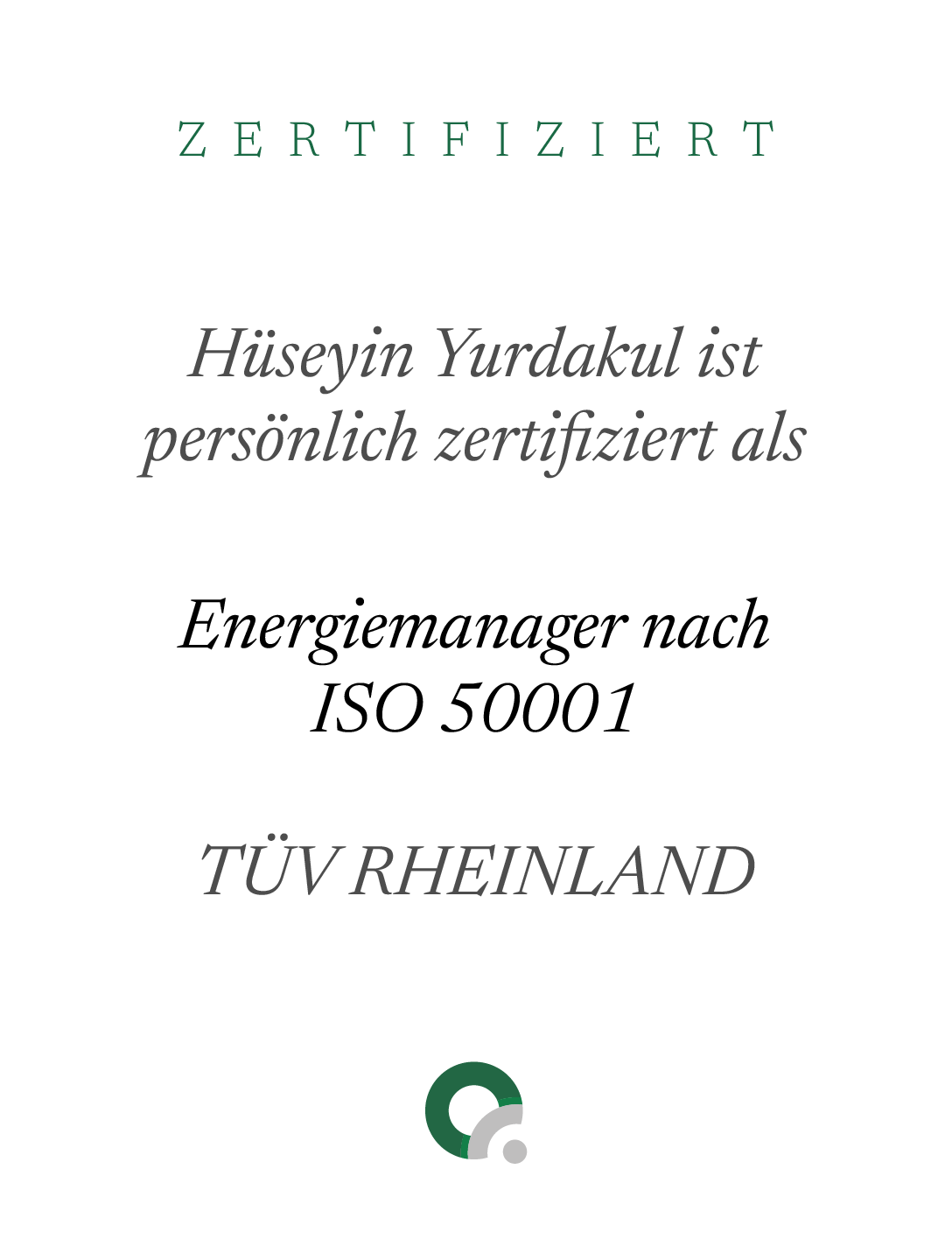 Zertifikat Energiemanager