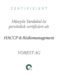 Zertifikat HACCP Risikomanagement