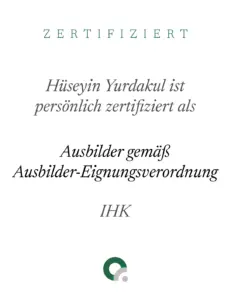 Zertifikat Ausbilder Eignungsverordnung IHK