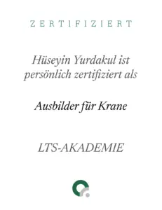 Zertifikat Ausbilder Krane