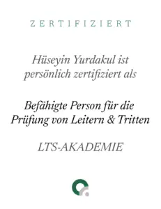 Zertifikate Prüfung Leiter Tritten