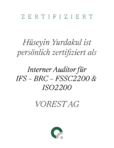 Zertifikat Interner Auditor